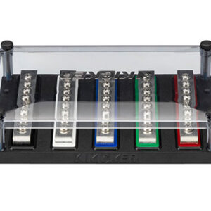 Car audio fuse block with clear cover