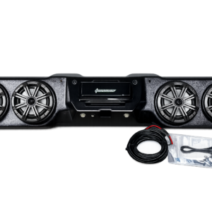 Four-speaker soundbar with wiring and hardware