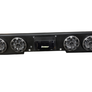 Four-speaker soundbar panel with wiring harness