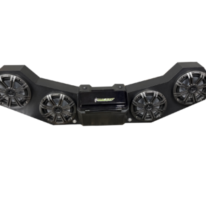 Black curved four-speaker soundbar