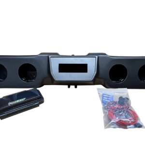 Vehicle dashboard speaker pod with amplifier kit