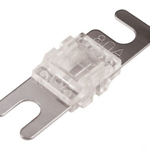 Transparent ANL automotive fuse with metal terminals